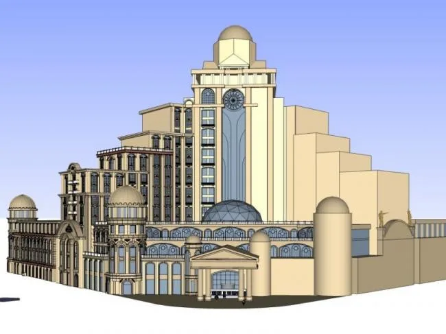 Sketchup Hotel Model | High rise Hotel, European Style
