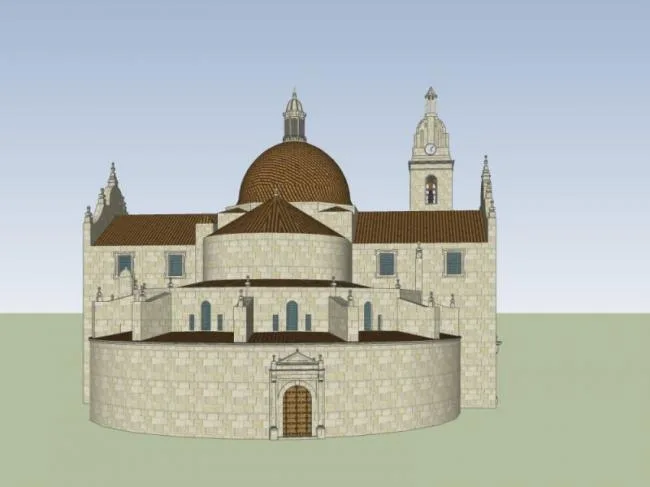 SketchUp Cultural Model: Multi-Story Classical Church Architecture