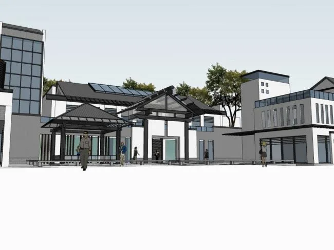 Sketchup Cultural Model | Multi story Museum, Cultural Architecture, Chinese Style