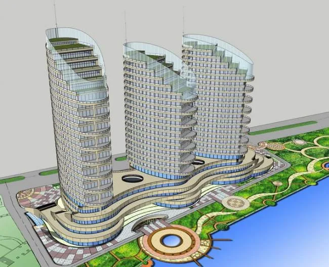 Sketchup Hotel Model | High rise Hotel, Modern Style