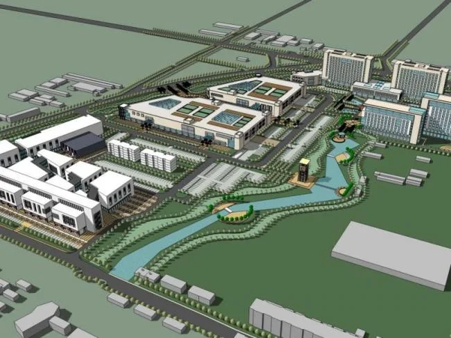 Sketchup Complex Model | Multi story Urban Complex, Modern Style