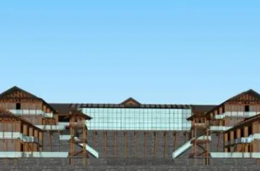 SketchUp Multi-Story Hotel Model Featuring Traditional Chinese Architecture-BIM WORLD