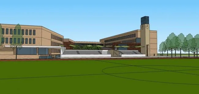 Sketchup School Model | Multi story Middle School, Teaching Building, Educational Architecture, Modern Style