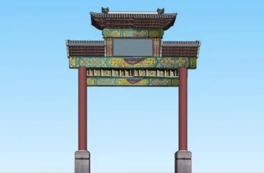 SketchUp Model of a Traditional Chinese Memorial Archway-BIM WORLD
