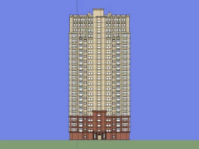Sketchup Residential Model | High rise Residential Buildings, Residential Buildings, Classical Style