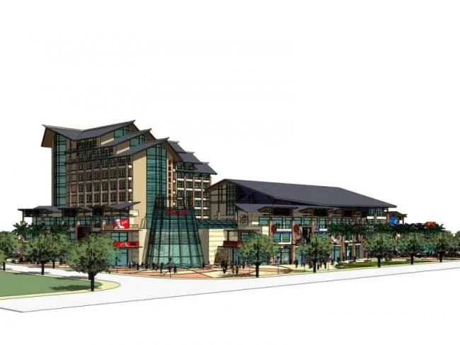 Sketchup Business Model | Multi story Commercial Buildings, Modern Chinese Style