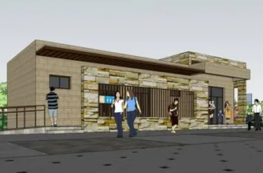 Modern Single-Story Public Toilet SketchUp Model-BIM WORLD