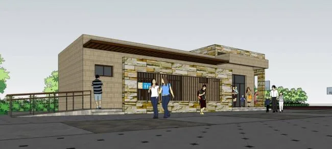 Sketchup Sketch Model | Public Toilet, Single Story, Modern Style
