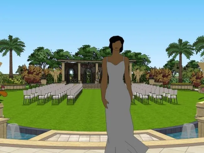 Sketchup Landscape Model | Park Landscape, Classical Style