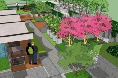 Modern Roof Garden Design in SketchUp Landscape Model-BIM WORLD