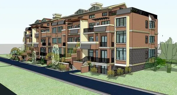 Sketchup Residential Model | Multi story Residence, Garden House, Classical Style
