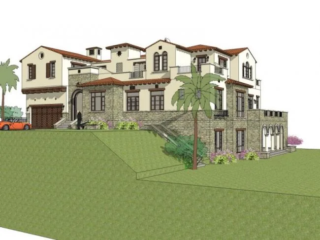 Sketchup Villa Model | Solo Villa, Garden Villa, Spanish Classical Style
