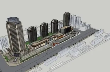 SketchUp Model of a High-Rise Neoclassical Commercial and Residential Complex-BIM WORLD