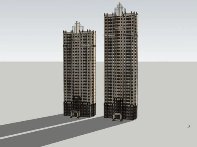 Sketchup Residential Model | Super High rise Residential Buildings, Residential Buildings, Classical Style