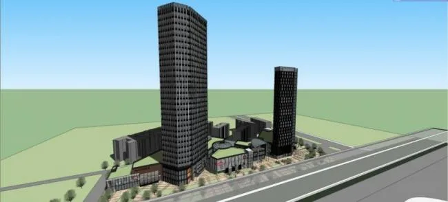 Sketchup Complex Model | Super high-rise commercial complex, office, residential, modern style