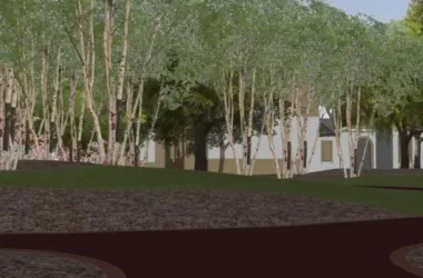 Modern Courtyard Landscape Design in SketchUp-BIM WORLD