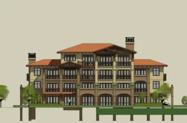 Classical Twin Villa Model in SketchUp-BIM WORLD