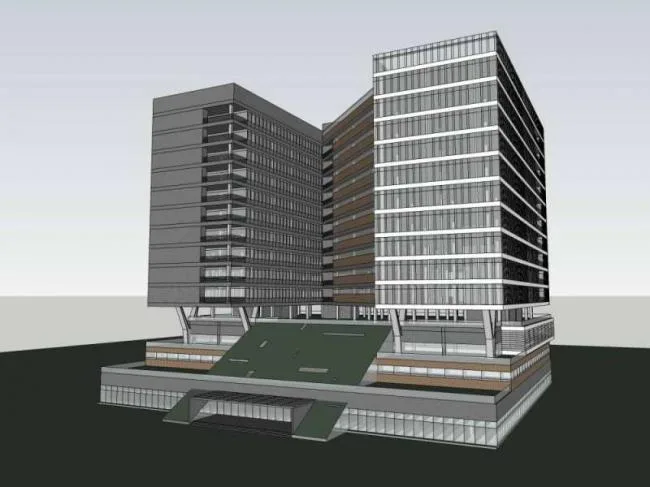 Sketchup Office Model | High rise Office Building, Modern Style