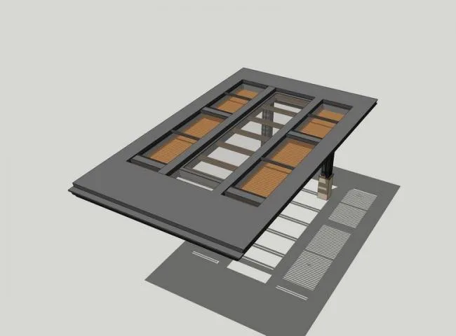 SketchUp Material Models: Entrance Canopies and Landscape Components