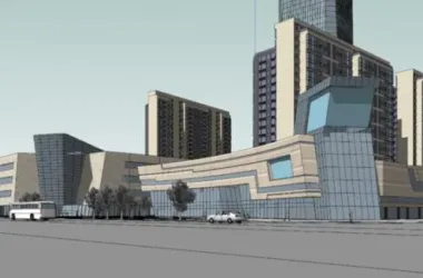 SketchUp Model of a Modern High-Rise Complex Featuring Residential, Office, and Retail Spaces-BIM WORLD