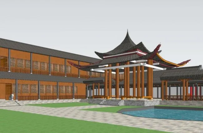 Sketchup Ancient Architecture Model | Suzhou Garden Architecture, Chinese Style, Chinese Garden, Ancient Architecture