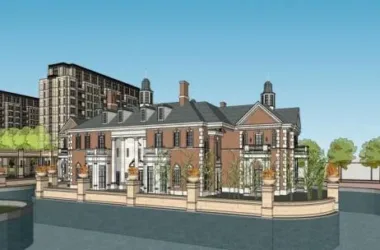 SketchUp Model of a High-Rise Residential Complex with Commercial Podium and French Classical Clubhouse-BIM WORLD