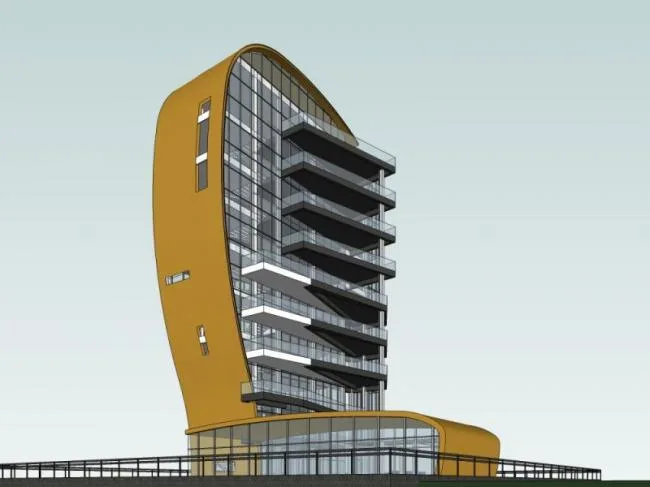 Sketchup Office Model | High Rise Office Building, Modern Style