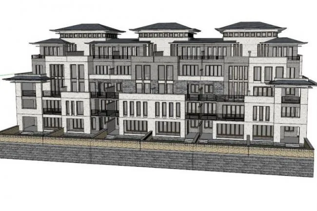 Modern Row and Stacked Villa Designs in SketchUp