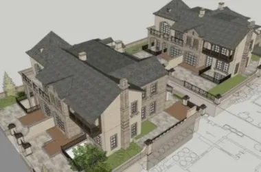 Modern Twin Villa Design in SketchUp-BIM WORLD