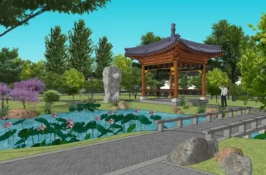 SketchUp Landscape Model: Traditional Chinese Garden and Architecture Design-BIM WORLD