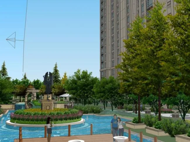Sketchup Landscape Model | Community Landscape, Residential Landscape, Classical Style