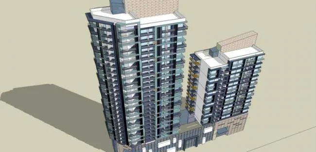Sketchup Residential Model | High rise Residential Buildings, Modern Style