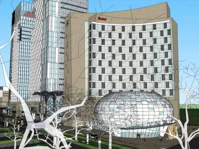 Sketchup Complex Model | Multi story Commercial Complex, Office, Hotel, Modern Style