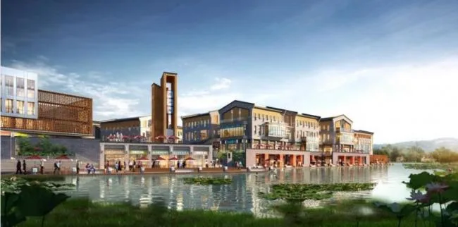 SketchUp Business Model: Modern Multi-Story Commercial Street Design