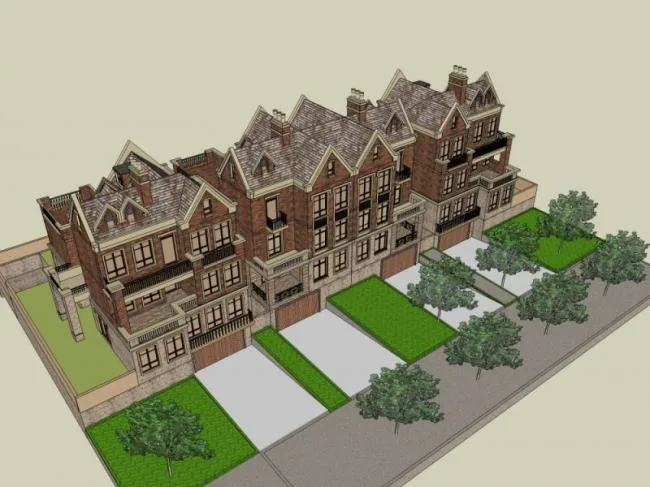 Sketchup Villa Model | Townhouse, Classical Style
