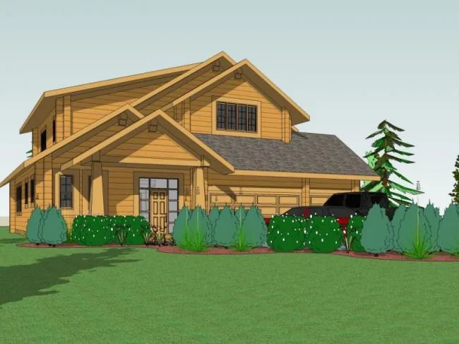 Sketchup Villa Model | Single Family Villa, Classical Style