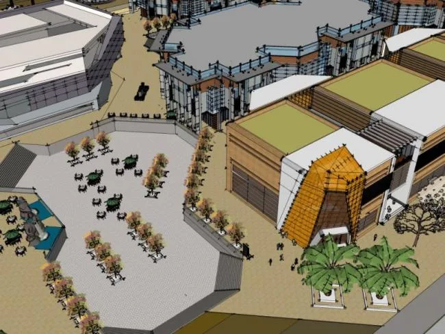 Sketchup Complex Model | Multi story Commercial Complex, Modern Style