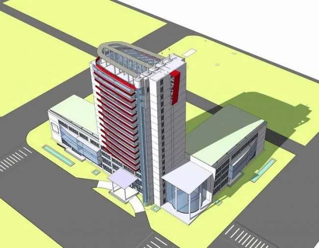 Sketchup Office Model | High Rise Office Building, Modern Style