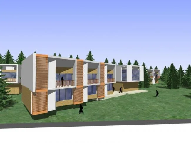 Sketchup Business Model | Low Level Clubhouse, Modern Style