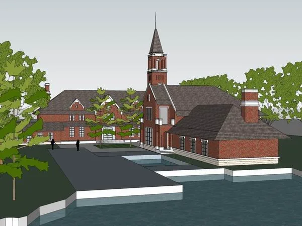 Sketchup Residential Model | Multi story Clubhouse, British Classical Style