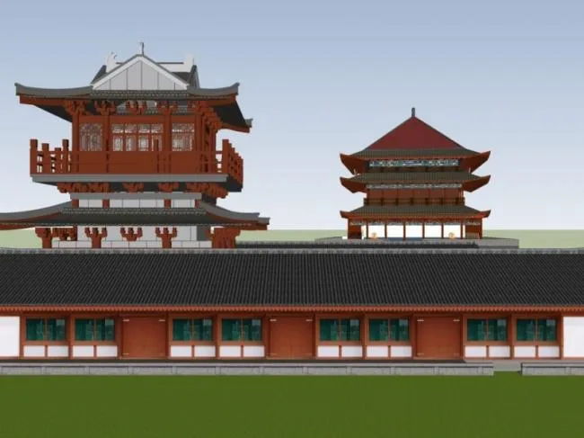 Sketchup Ancient Architecture Model | Multi story Xi'an Bell Tower, Ancient Architecture, Chinese Style