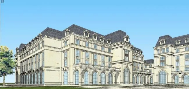 Sketchup School Model | Multi story School, Campus Architecture, Educational Architecture, French Classical Style