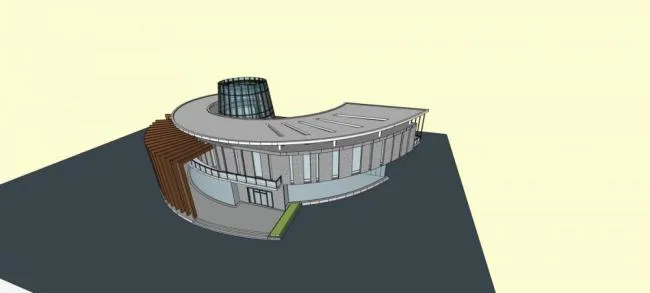 Sketchup Business Model | Clubhouse, Commercial Building, Modern Style