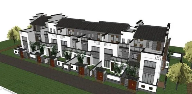 Sketchup Residential Model | Multi story Residence, Chinese Style