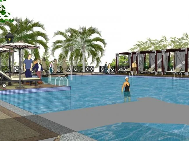Sketchup Landscape Model | Waterfront Landscape, Leisure Landscape, Modern Style