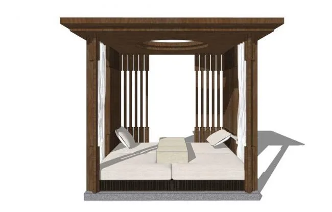 Sketchup Sketch Model | Pavilion, New Chinese Style, Sketch, Landscape Pavilion, Gallery, New Oriental