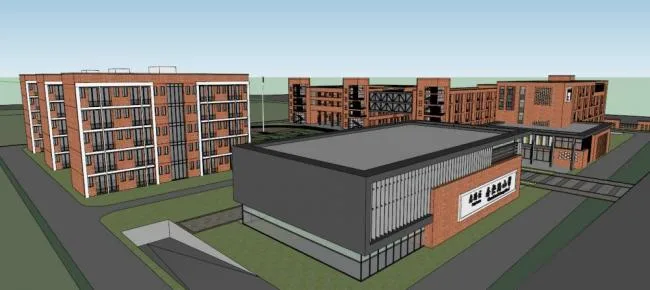 Sketchup School Model | Multi story Teaching Building, School, Educational Architecture, Modern Style