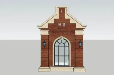 Opal Pavilion Sketch Model in British Classical Style | SketchUp Design-BIM WORLD
