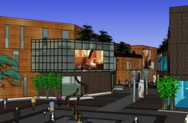 SketchUp Business Models: Multi-Story Commercial Streets in Block, Island, and Modern Styles-BIM WORLD