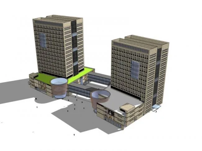 Sketchup Office Model | High rise Office Building, Modern Style